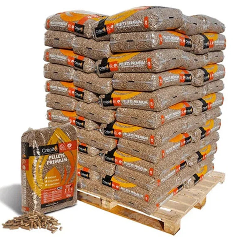 Pellet Crépito-pallet van 72 zakken van 15 kg