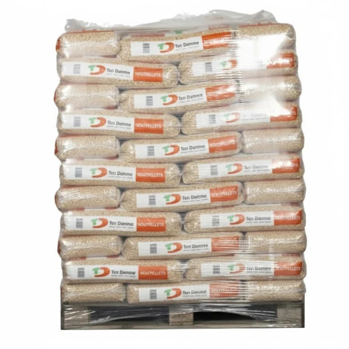 TEN DAMME – Witte Houtpellets – ENplus A1 – 66 zakken – 990 KG – 100% Naaldhout