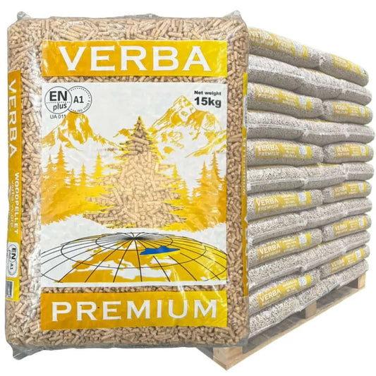 VERBA PREMIUM – Houtpellets – ENplus A1 – 100% Naaldhout – 66 zakken – 990 kg